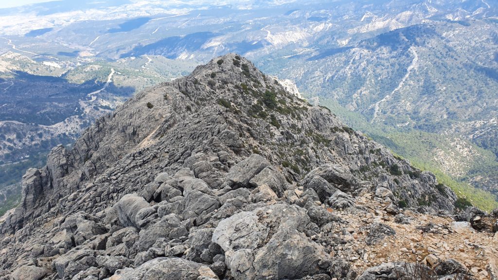 Arista Nordeste del Lucero. Vista desde la cima del Lucero