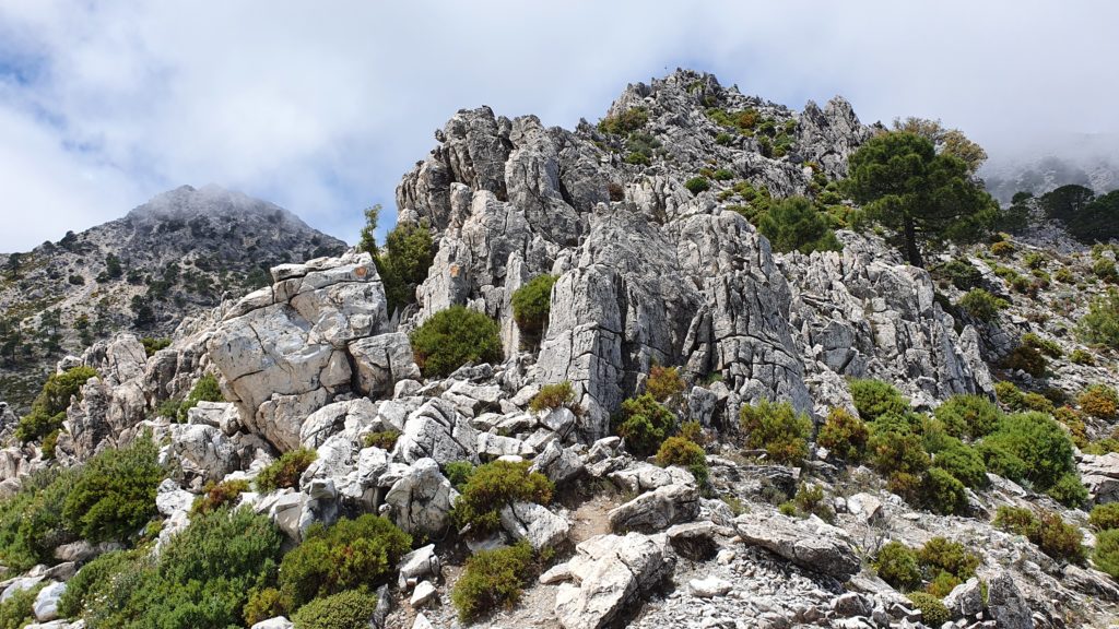 Paso entre rocas