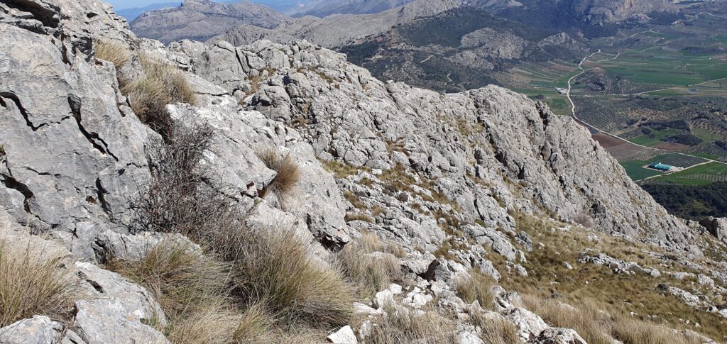 Salvando grieta en Espinazo rocoso. Rodeando